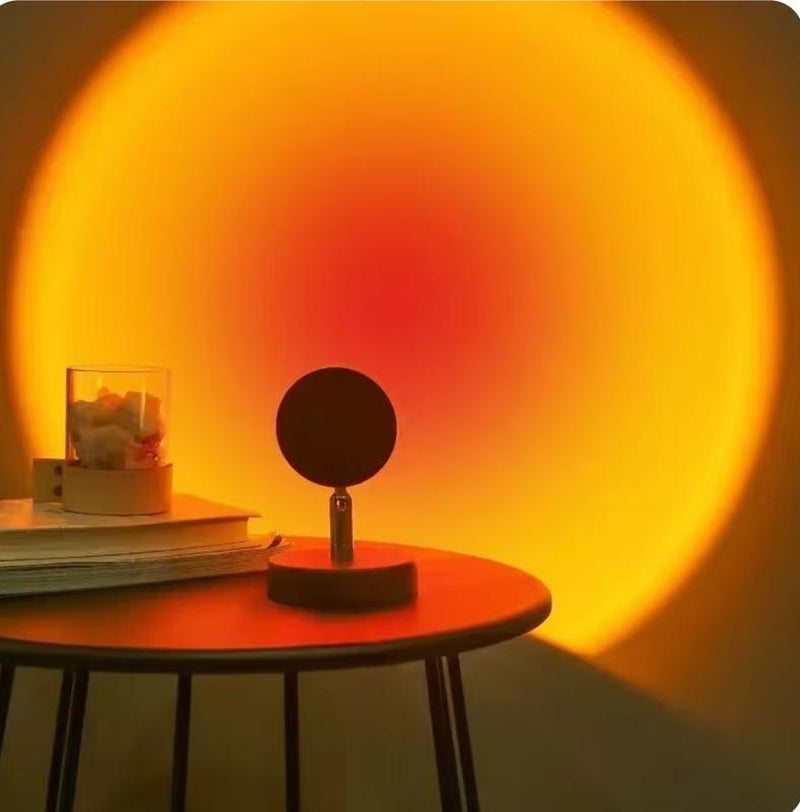 Sunset Afterglow Ambient Light Net Red Projection Night Light Living Room Bedroom Sunset Table Lamps