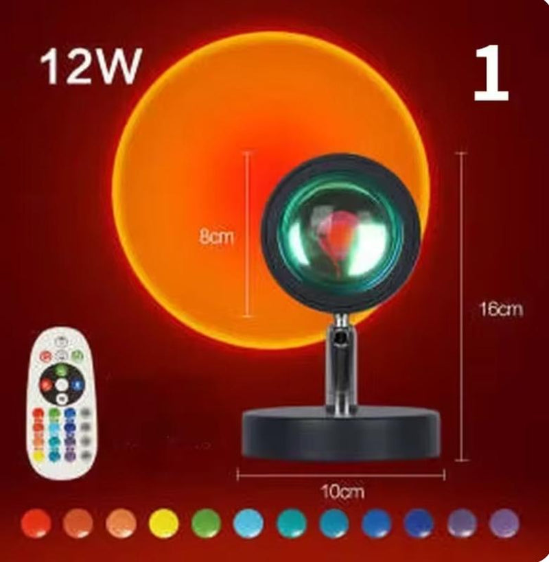 Sunset Afterglow Ambient Light Net Red Projection Night Light Living Room Bedroom Sunset Table Lamps