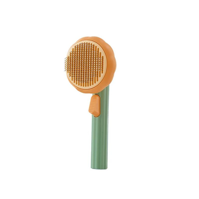 Pumpkin Pet Brush, Self Cleaning Cat Brush with Hair Release for Shedding and Grooming, Deep Cleaning Cat Brushes for Indoor Cats Dogs Puppy Rabbits