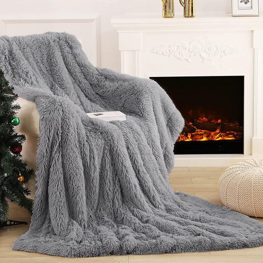 [Black Friday&Cyber Monday]Soft Shaggy Blanket Plush Fuzzy Bed Cozy Sherpa Fluffy Blankets for Couch Chair Sofa